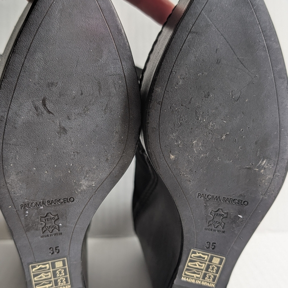 Paloma Barcelo Black Wedge Shoes - Picture 5 of 10